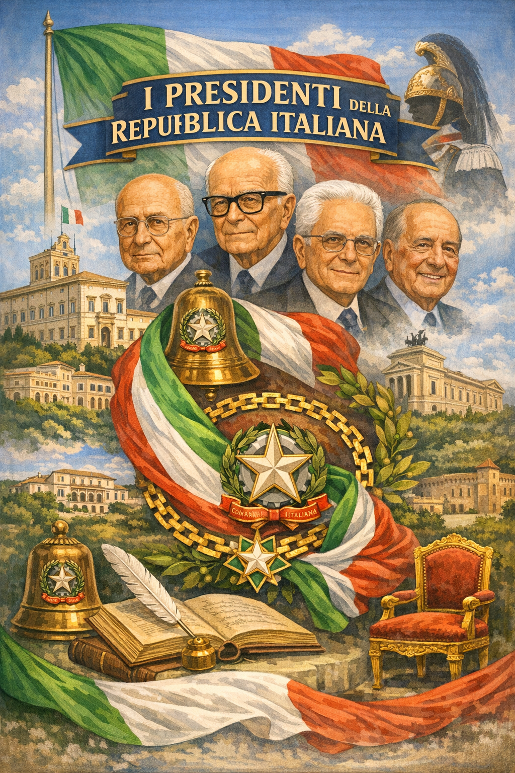 Il Quirinale e i dodici presidenti della Repubblica Italiana